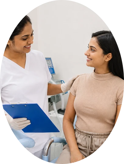 Consultant with a patient